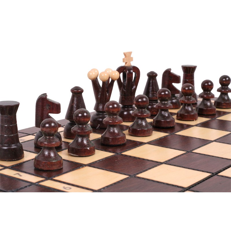 Chess set PEARL + CHECKERS SMALL